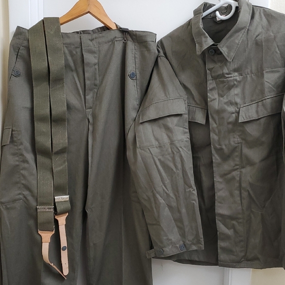 New Without Tags Vtg M52 Mdl 1879 Olive Green Military-Style Jacket & Pants Set - Picture 2 of 16